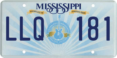MS license plate LLQ181