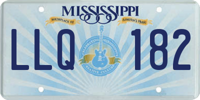 MS license plate LLQ182