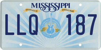 MS license plate LLQ187