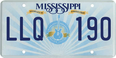 MS license plate LLQ190