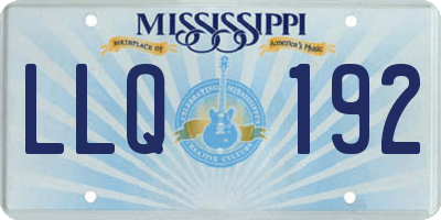 MS license plate LLQ192
