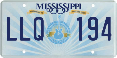 MS license plate LLQ194