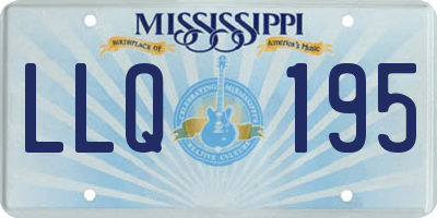 MS license plate LLQ195