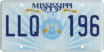 MS license plate LLQ196