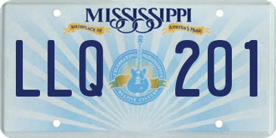 MS license plate LLQ201
