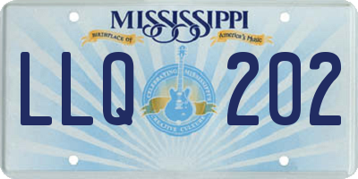 MS license plate LLQ202