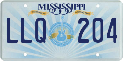 MS license plate LLQ204
