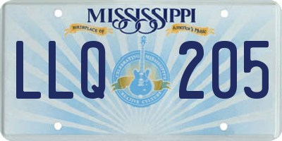 MS license plate LLQ205