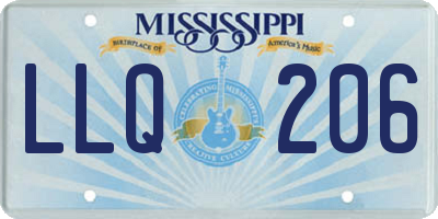 MS license plate LLQ206