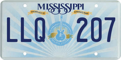MS license plate LLQ207