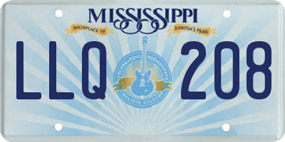 MS license plate LLQ208