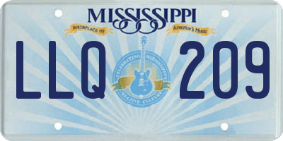 MS license plate LLQ209