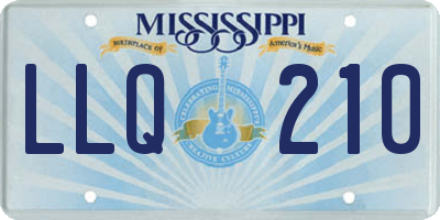 MS license plate LLQ210