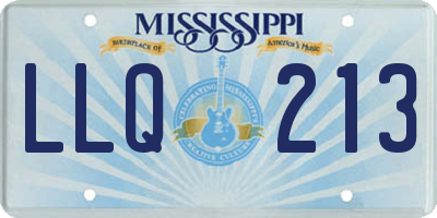 MS license plate LLQ213