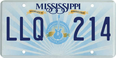 MS license plate LLQ214