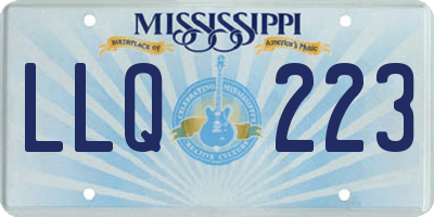 MS license plate LLQ223