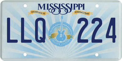 MS license plate LLQ224