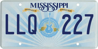 MS license plate LLQ227