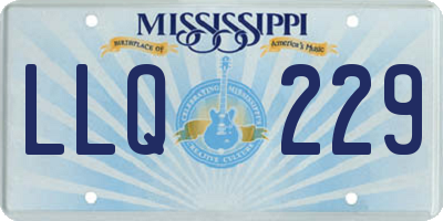 MS license plate LLQ229