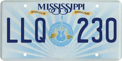 MS license plate LLQ230