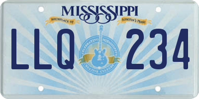 MS license plate LLQ234