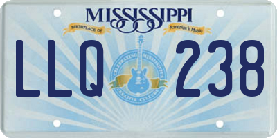 MS license plate LLQ238