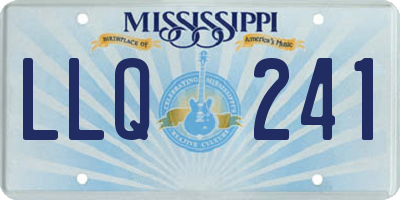 MS license plate LLQ241