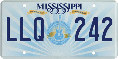 MS license plate LLQ242
