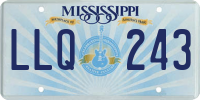 MS license plate LLQ243