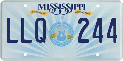 MS license plate LLQ244