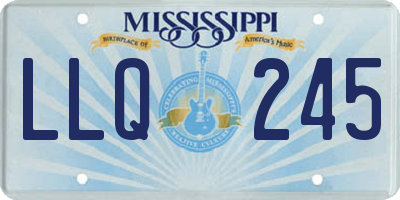 MS license plate LLQ245