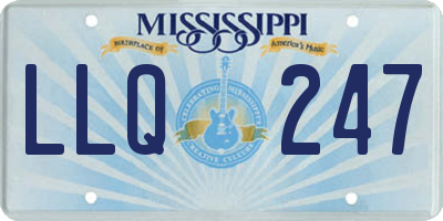MS license plate LLQ247