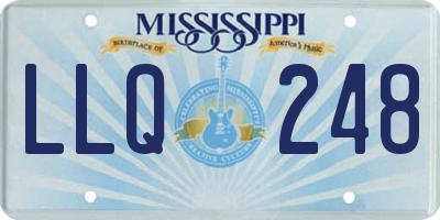 MS license plate LLQ248