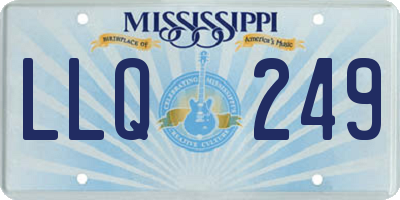 MS license plate LLQ249