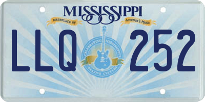 MS license plate LLQ252