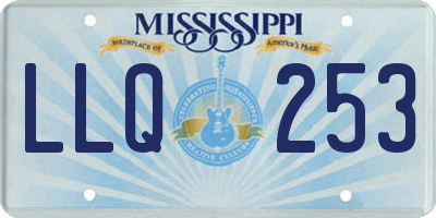 MS license plate LLQ253