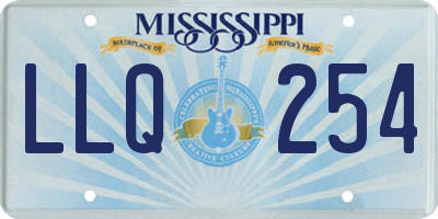 MS license plate LLQ254