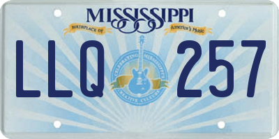 MS license plate LLQ257