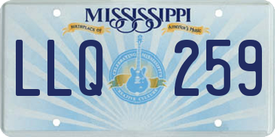 MS license plate LLQ259