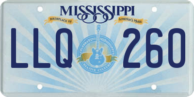 MS license plate LLQ260