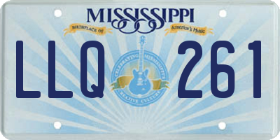 MS license plate LLQ261