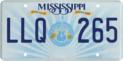MS license plate LLQ265