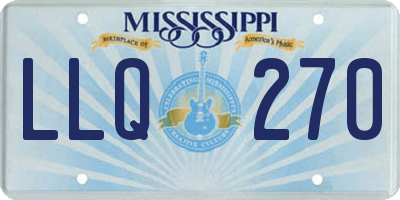 MS license plate LLQ270