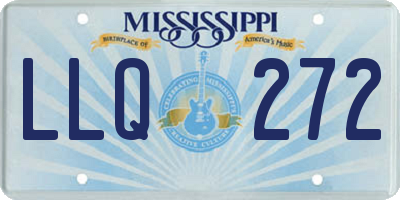 MS license plate LLQ272