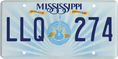 MS license plate LLQ274