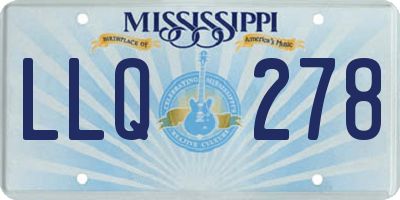 MS license plate LLQ278