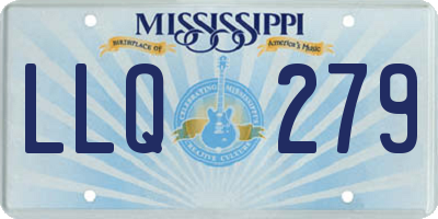 MS license plate LLQ279