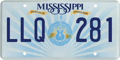 MS license plate LLQ281