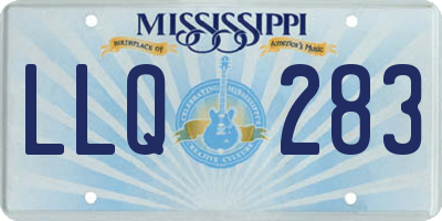 MS license plate LLQ283