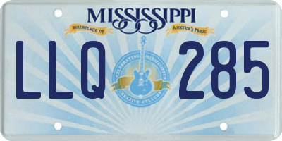 MS license plate LLQ285